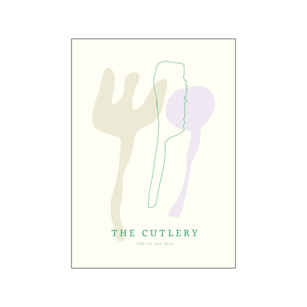 TheCutlery Soft green — Art print by Life of van Dijk from Poster & Frame