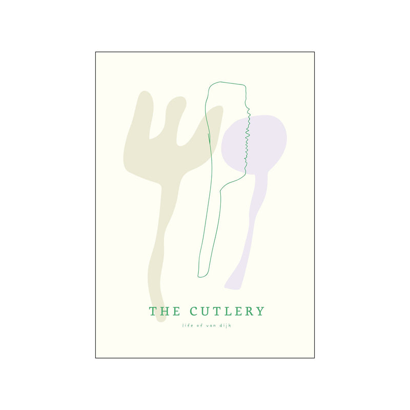 TheCutlery Soft green — Art print by Life of van Dijk from Poster & Frame