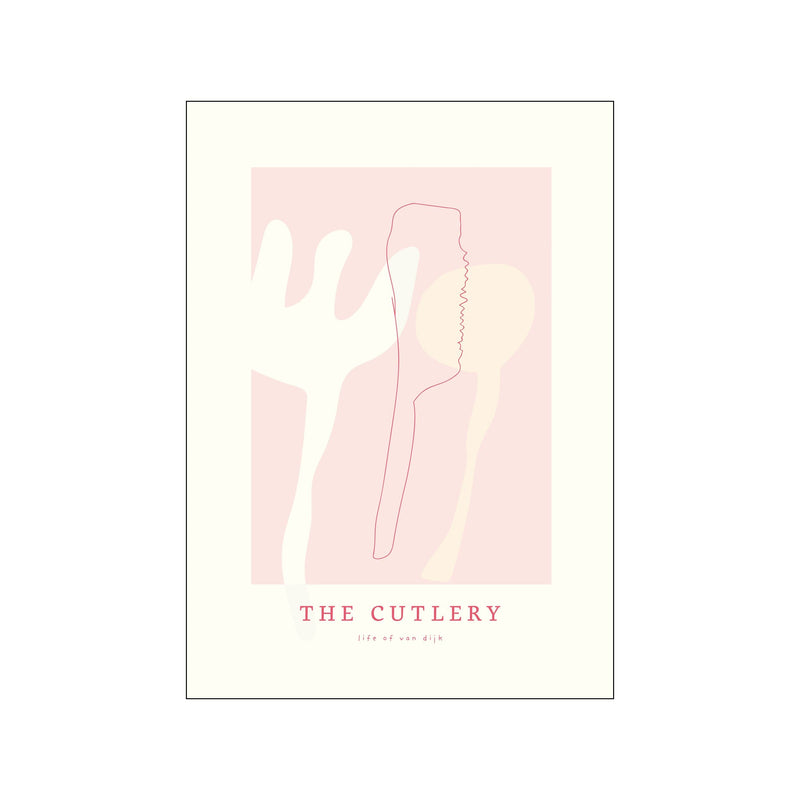 TheCutlery Soft pink — Art print by Life of van Dijk from Poster & Frame