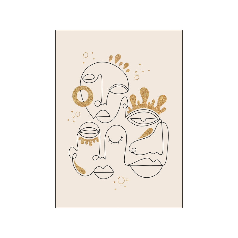 The golden connection — Art print by Shatha Al Dafai from Poster & Frame