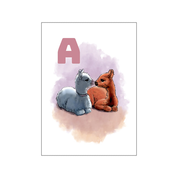 A PEACH Alpaca — Art print by Tinasting from Poster & Frame