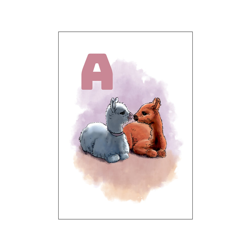 A PEACH Alpaca — Art print by Tinasting from Poster & Frame