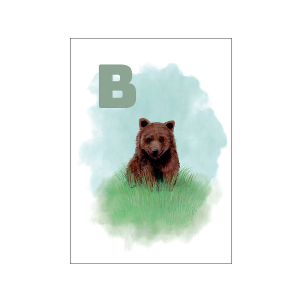 B BLUE Bjørn — Art print by Tinasting from Poster & Frame