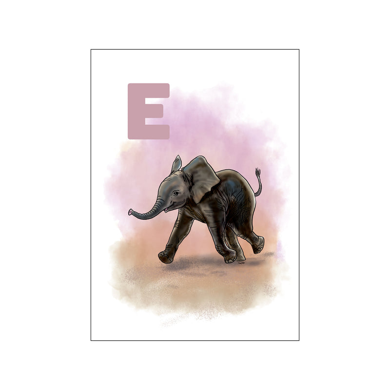 E Pink Elefant — Art print by Tinasting from Poster & Frame