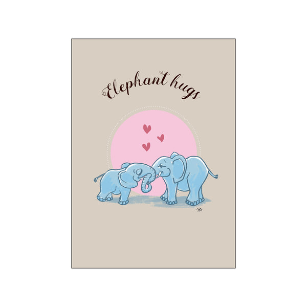 Elephant Hugs — Art print by Tinasting from Poster & Frame