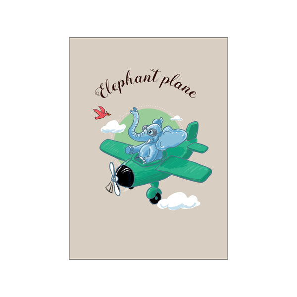 Elephant Plane — Art print by Tinasting from Poster & Frame