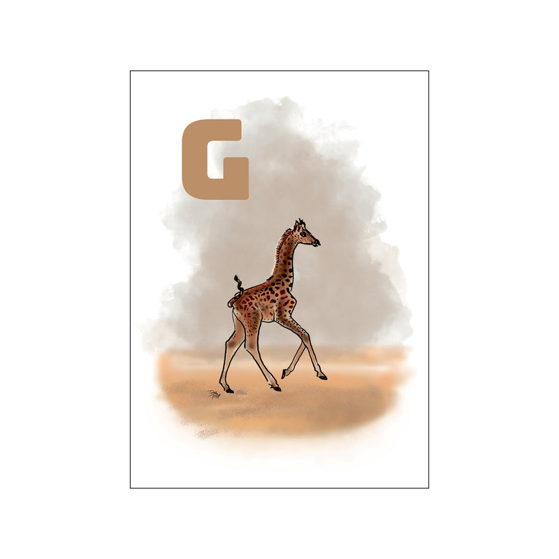 G Grey Giraf — Art print by Tinasting from Poster & Frame