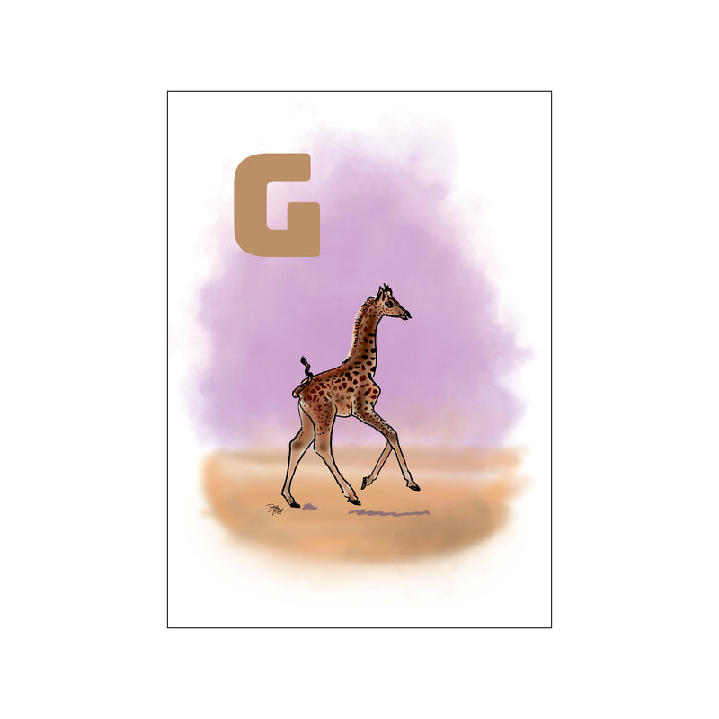 G Pink Giraf — Art print by Tinasting from Poster & Frame