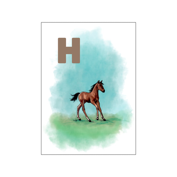 H Blue Hest — Art print by Tinasting from Poster & Frame