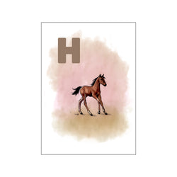 H Golden Hest — Art print by Tinasting from Poster & Frame