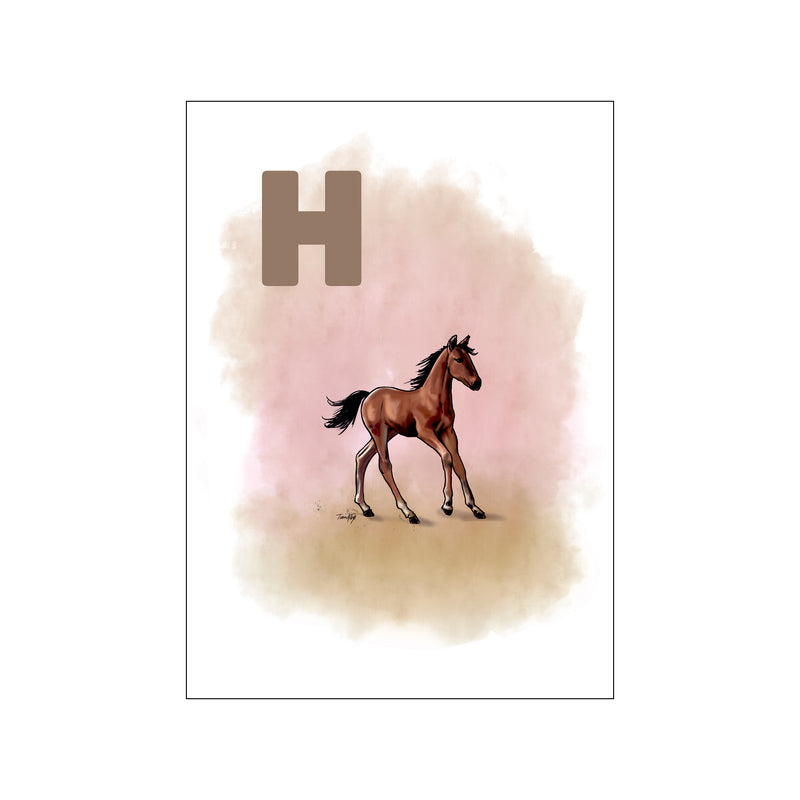 H Golden Hest — Art print by Tinasting from Poster & Frame