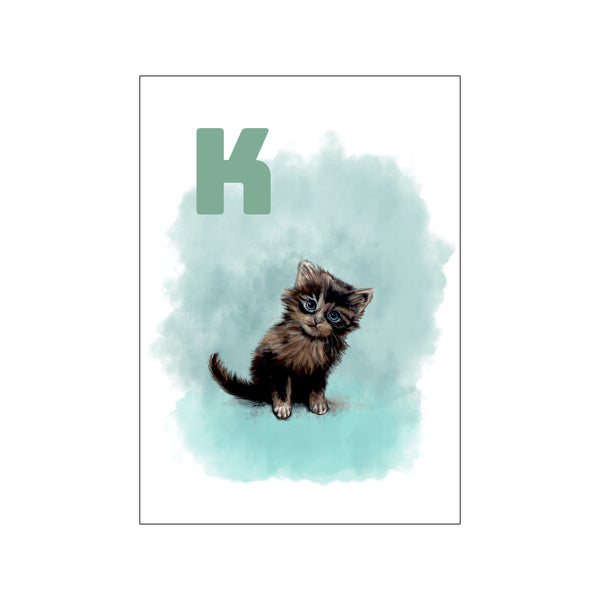 K Blue Kat — Art print by Tinasting from Poster & Frame