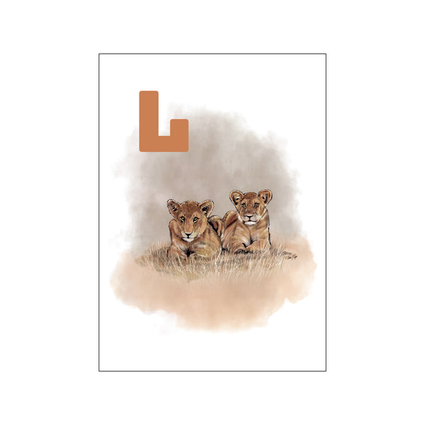 L Grey Løve — Art print by Tinasting from Poster & Frame