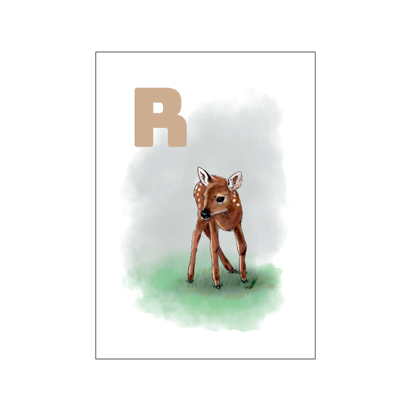 R Grey Rådyr — Art print by Tinasting from Poster & Frame