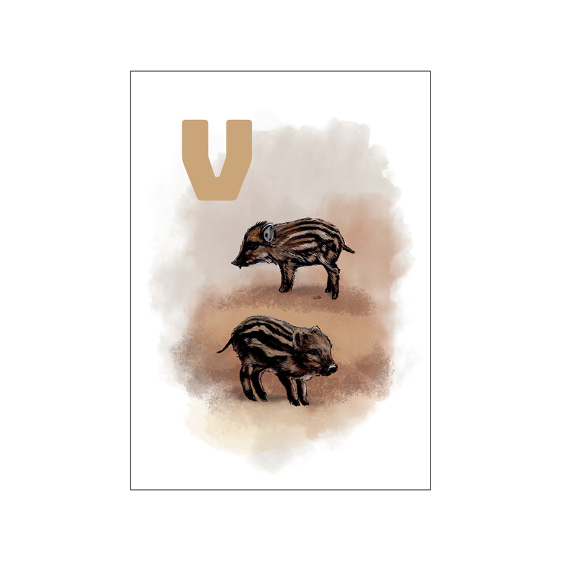 V Grey Vildsvin — Art print by Tinasting from Poster & Frame