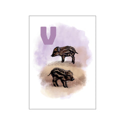V Purple Vildsvin — Art print by Tinasting from Poster & Frame