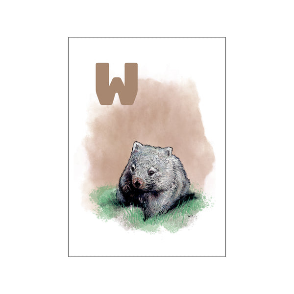 W Beige Wombat — Art print by Tinasting from Poster & Frame