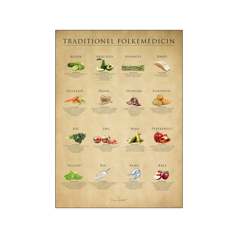 Traditionel Folkemedicin, papir — Art print by Simon Holst from Poster & Frame
