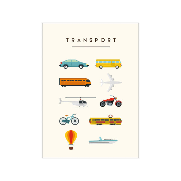Transport – Børneplakat — Art print by Citatplakat from Poster & Frame