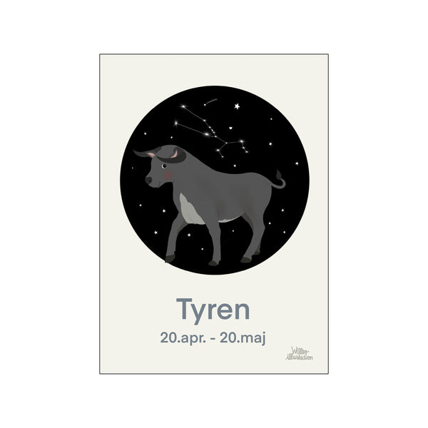 Tyren Blå — Art print by Willero Illustration from Poster & Frame
