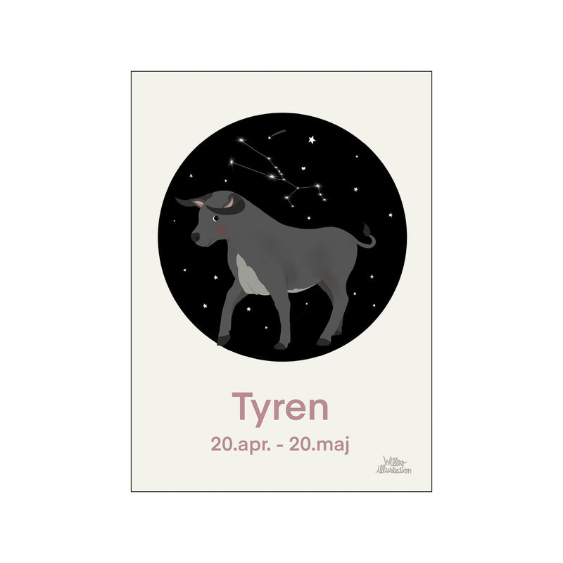 Tyren Rosa — Art print by Willero Illustration from Poster & Frame