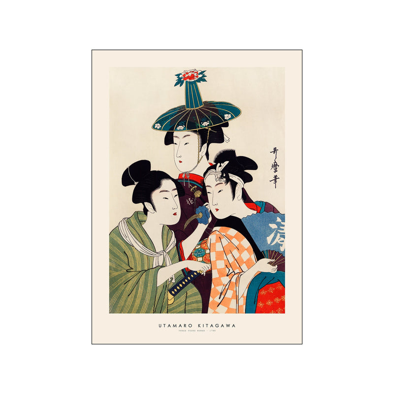 Utamaro Kitagawa - Three young women — Art print by Japandi x PSTR Studio from Poster & Frame