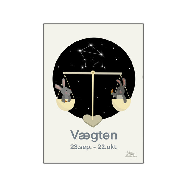 Vægten Blå — Art print by Willero Illustration from Poster & Frame