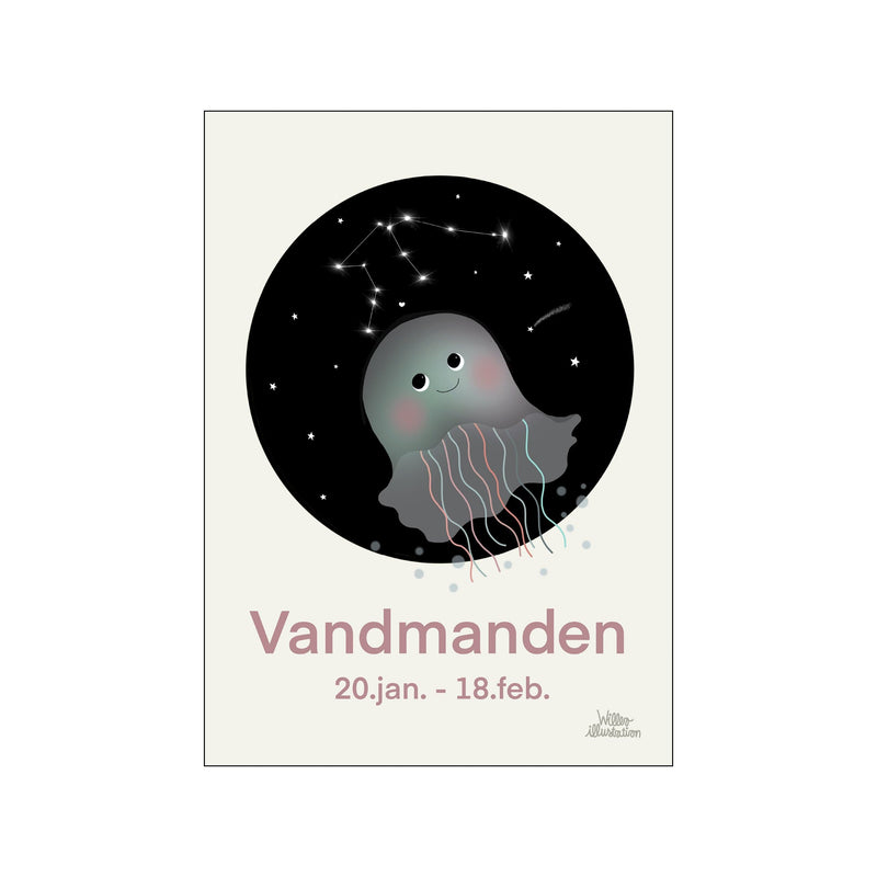 Vandmanden Rosa — Art print by Willero Illustration from Poster & Frame