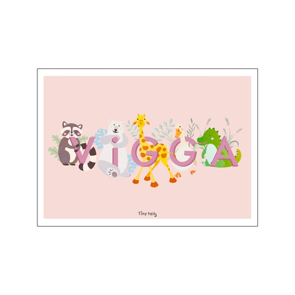 Vigga - lyserød — Art print by Tiny Tails from Poster & Frame