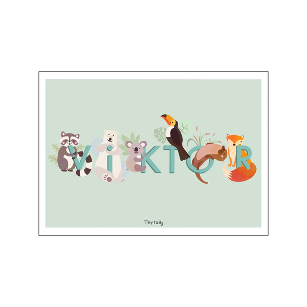 Viktor - grøn — Art print by Tiny Tails from Poster & Frame