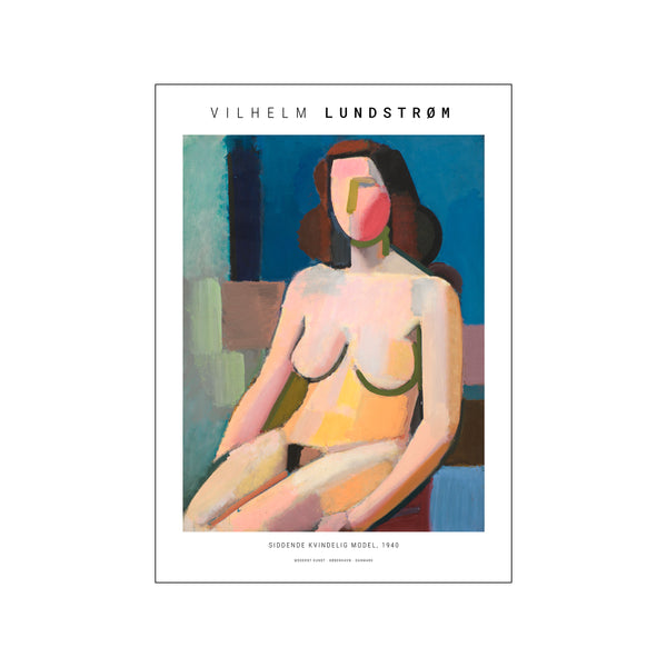 Vilhelm Lundstrøm - Siddende kvindelig model — Art print by PSTR Studio from Poster & Frame