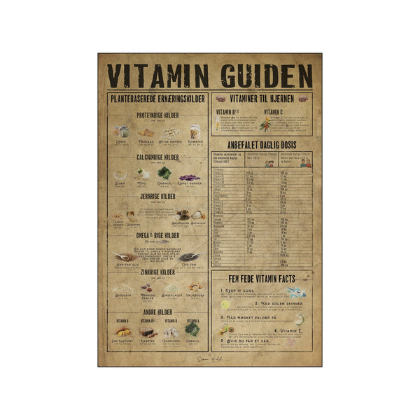 Vitamin guiden — Art print by Simon Holst from Poster & Frame