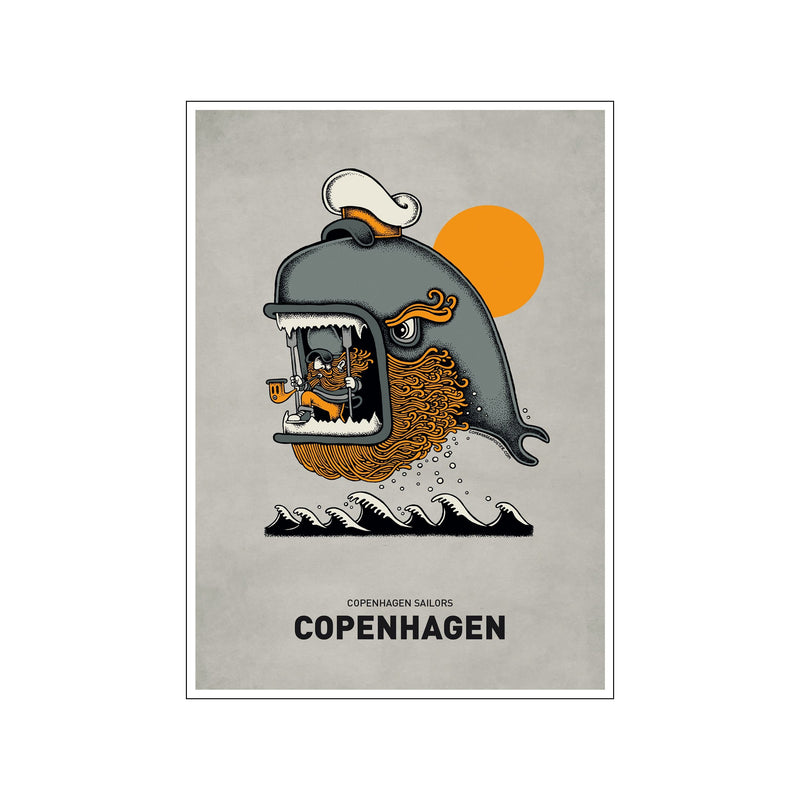 Whale — Art print by Copenhagen Poster from Poster & Frame