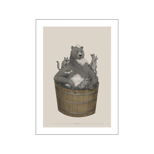 Washing Bear — Art print by Cellard'or from Poster & Frame