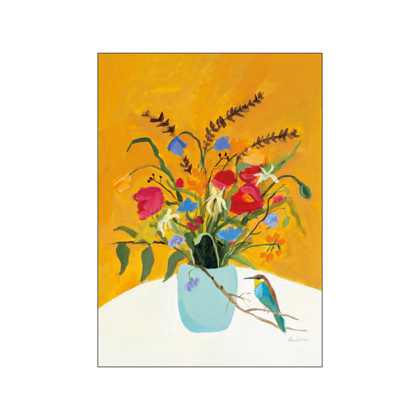 Fall Floral with Bird — Art print by Wild Apple from Poster & Frame