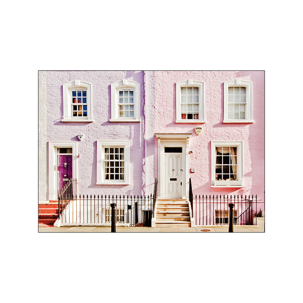 London Pink and Purple Houses — Art print by Wild Apple from Poster & Frame