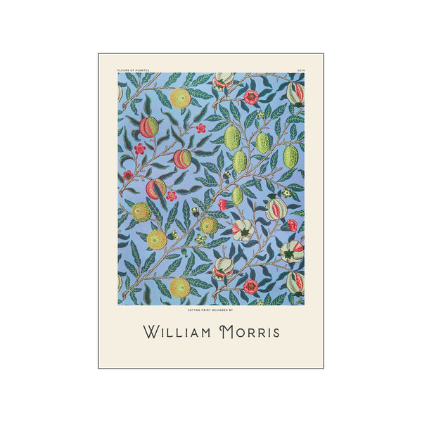 William Morris - Fruits on blue — Art print by William Morris x PSTR Studio from Poster & Frame