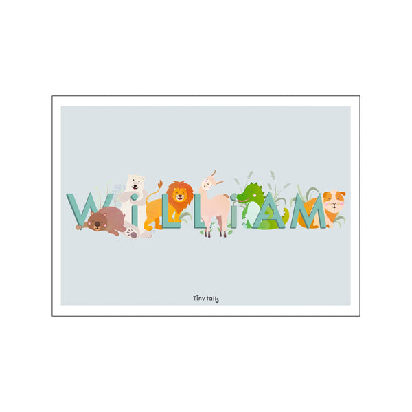 William - blå — Art print by Tiny Tails from Poster & Frame