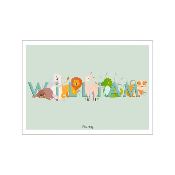 William - grøn — Art print by Tiny Tails from Poster & Frame