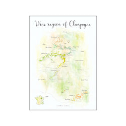 Wine region of Champagne — Art print by Nicoline Victoria from Poster & Frame