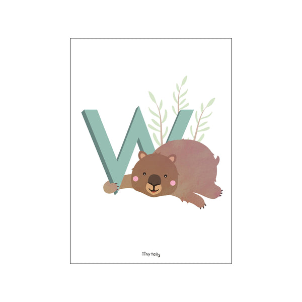 W for Wombat — Art print by Tiny Tails from Poster & Frame