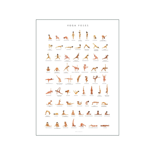 24 Balancing Hatha Yoga Poses With Sanskrit and English Pose Names:  Printable PDF, A4, Letter. - Etsy Israel