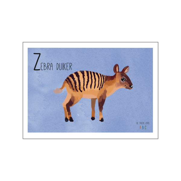 Zebra duiker — Art print by Line Malling Schmidt from Poster & Frame