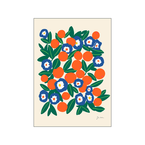 Zoe - Oranges and flowers — Art print by PSTR Studio from Poster & Frame