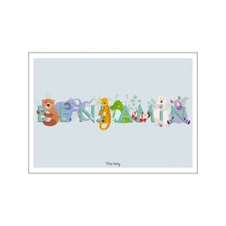 Benjamin - blå — Art print by Tiny Tails from Poster & Frame