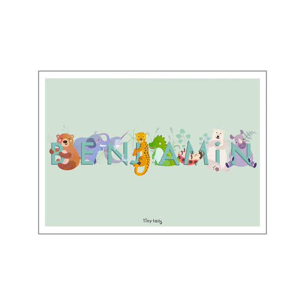 Benjamin - grøn — Art print by Tiny Tails from Poster & Frame
