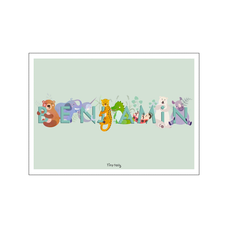 Benjamin - grøn — Art print by Tiny Tails from Poster & Frame