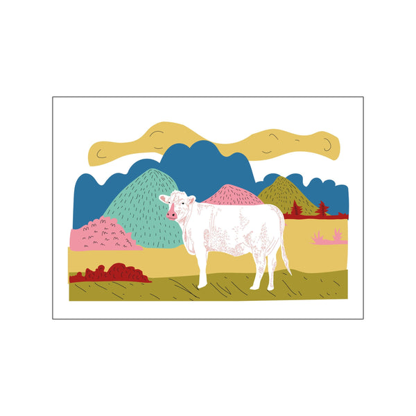 Cow in the field — Art print by Wonderful Warehouse from Poster & Frame
