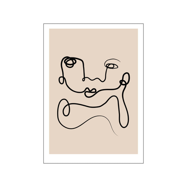 Continuous line face — Art print by Gustav Lautrup from Poster & Frame