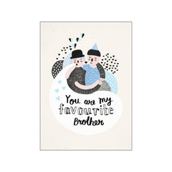 Favourite brother — Art print by Michelle Carlslund - Kids from Poster & Frame
